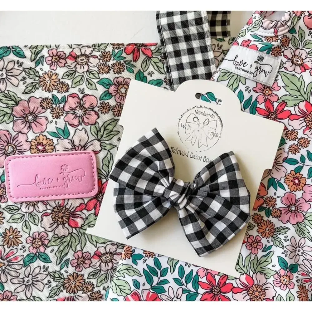 Beloved Bairn Bows Black Gingham 3